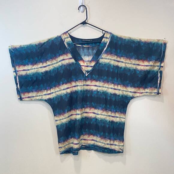 VIX PAULAHERMANY Tie  Dye  Large Kimono Beach Cover Silk Blend  Multicolor - Picture 1 of 10